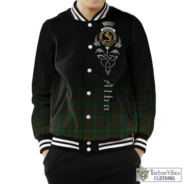 MacKintosh Hunting Tartan Baseball Jacket Featuring Alba Gu Brath Family Crest Celtic Inspired