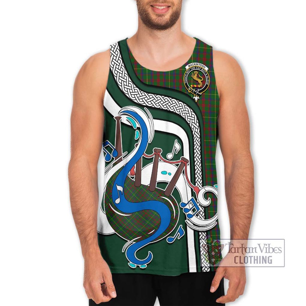 MacKintosh Hunting Tartan Men's Tank Top with Epic Bagpipe Style Men - Tartanvibesclothing Shop