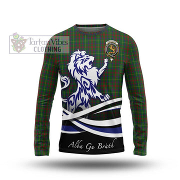 MacKintosh Hunting Tartan Long Sleeve T-Shirt with Alba Gu Brath Regal Lion Emblem