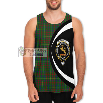 MacKintosh Hunting Tartan Men's Tank Top with Family Crest Circle Style