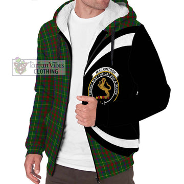 MacKintosh Hunting Tartan Sherpa Hoodie with Family Crest Circle Style