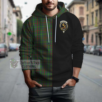 MacKintosh Hunting Tartan Hoodie with Family Crest and Half Of Me Style