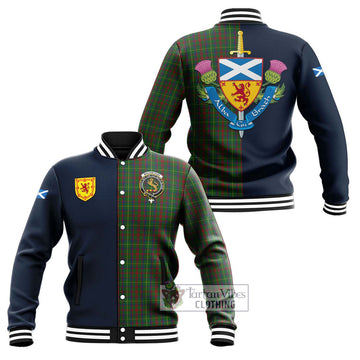 MacKintosh Hunting Tartan Baseball Jacket Alba with Scottish Lion Royal Arm Half Style