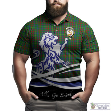 MacKintosh Hunting Tartan Polo Shirt with Alba Gu Brath Regal Lion Emblem