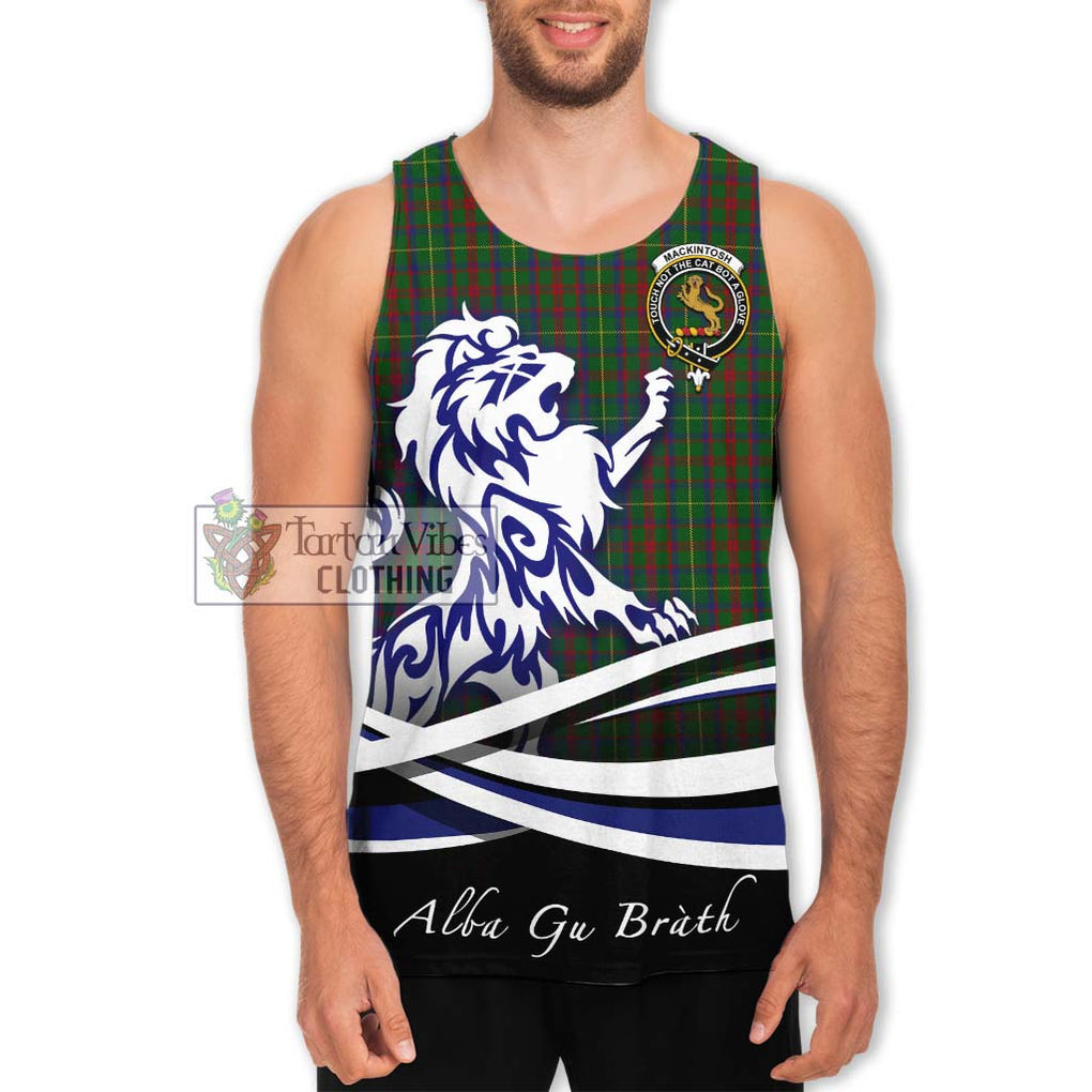 MacKintosh Hunting Tartan Men's Tank Top with Alba Gu Brath Regal Lion Emblem Men - Tartanvibesclothing Shop