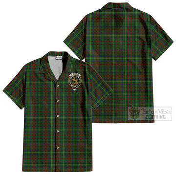 MacKintosh Hunting Tartan Cotton Hawaiian Shirt with Family Crest