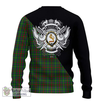 MacKintosh Hunting Tartan Ugly Sweater with Family Crest and Military Logo Style