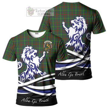 MacKintosh Hunting Tartan Cotton T-shirt with Alba Gu Brath Regal Lion Emblem