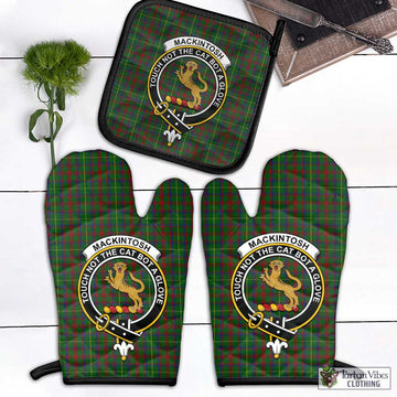 MacKintosh Hunting Tartan Combo Oven Mitt & Pot-Holder with Family Crest