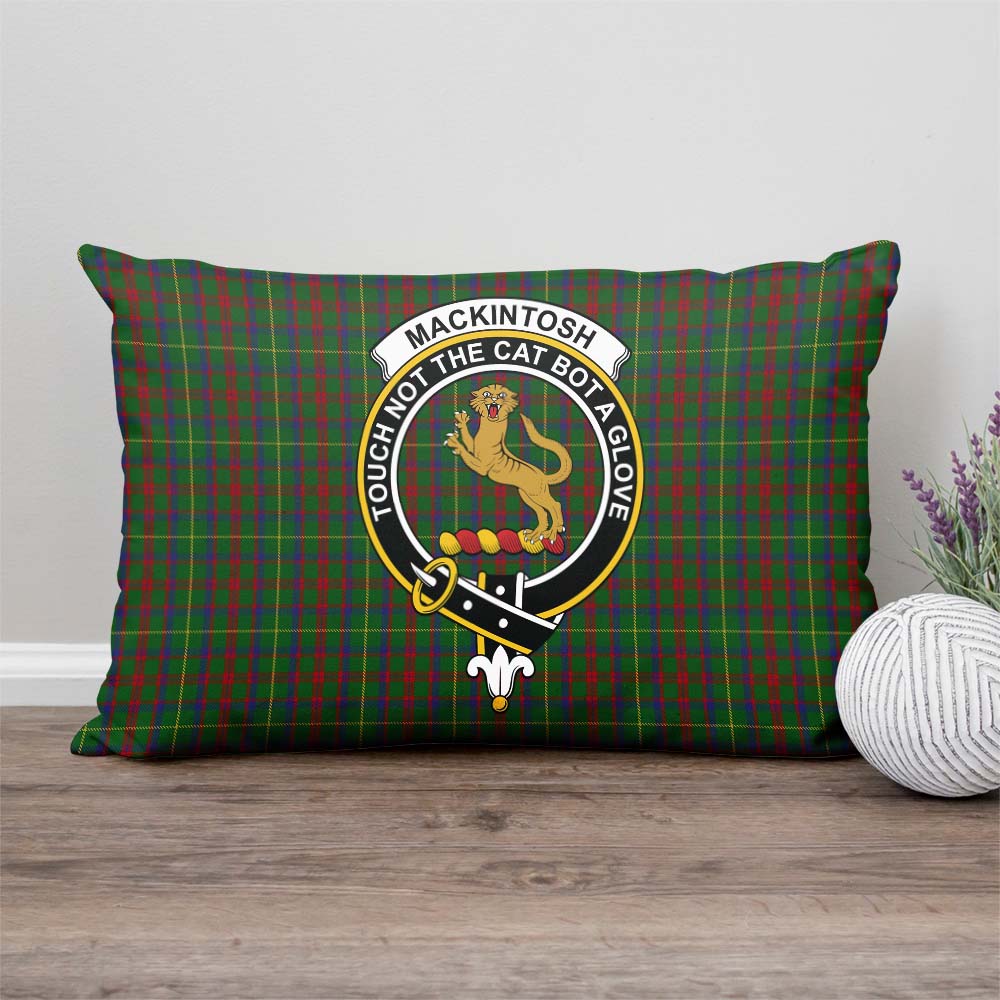 MacKintosh Hunting Tartan Pillow Cover with Family Crest Rectangle Pillow Cover - Tartanvibesclothing