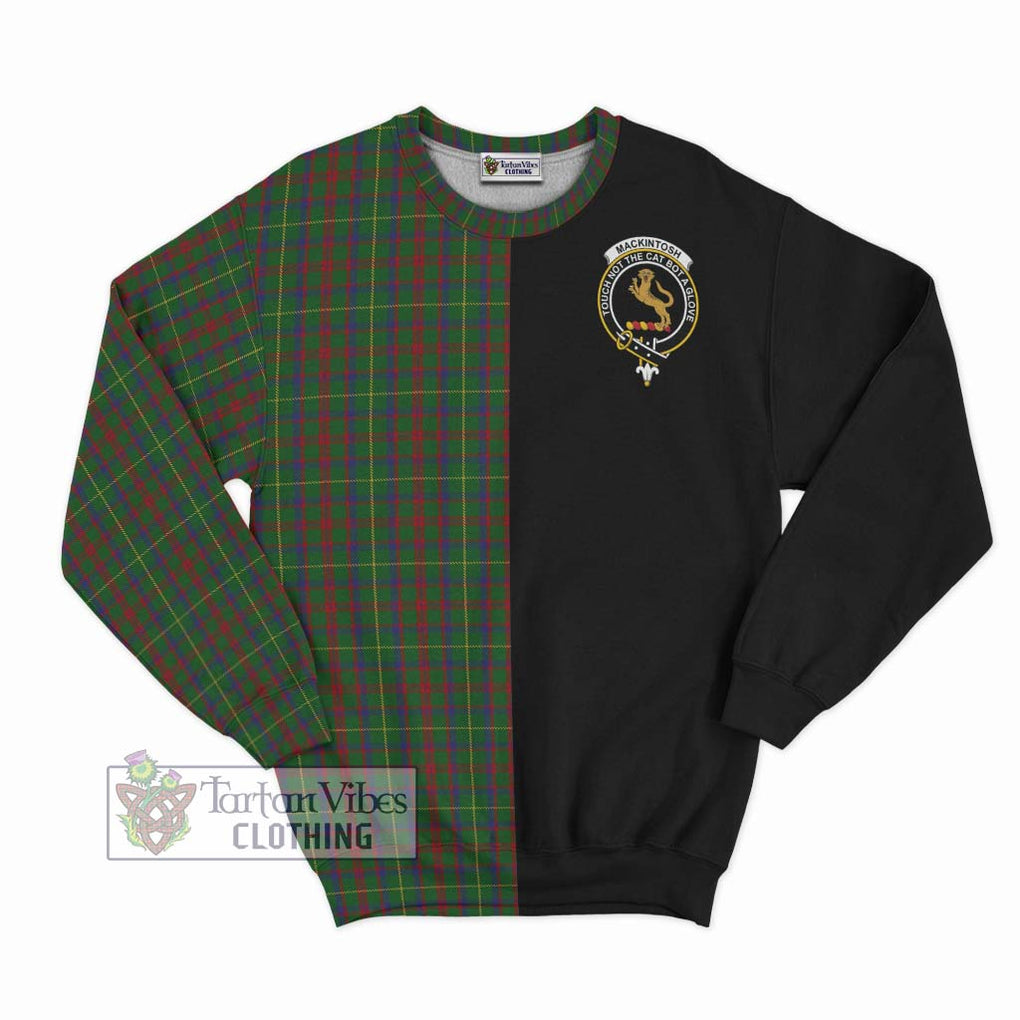 MacKintosh Hunting Tartan Sweatshirt with Family Crest and Half Of Me Style - Tartanvibesclothing Shop