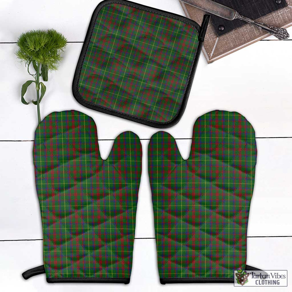 MacKintosh Hunting Tartan Combo Oven Mitt & Pot-Holder Combo 1 Oven Mitt & 1 Pot-Holder Black - Tartan Vibes Clothing