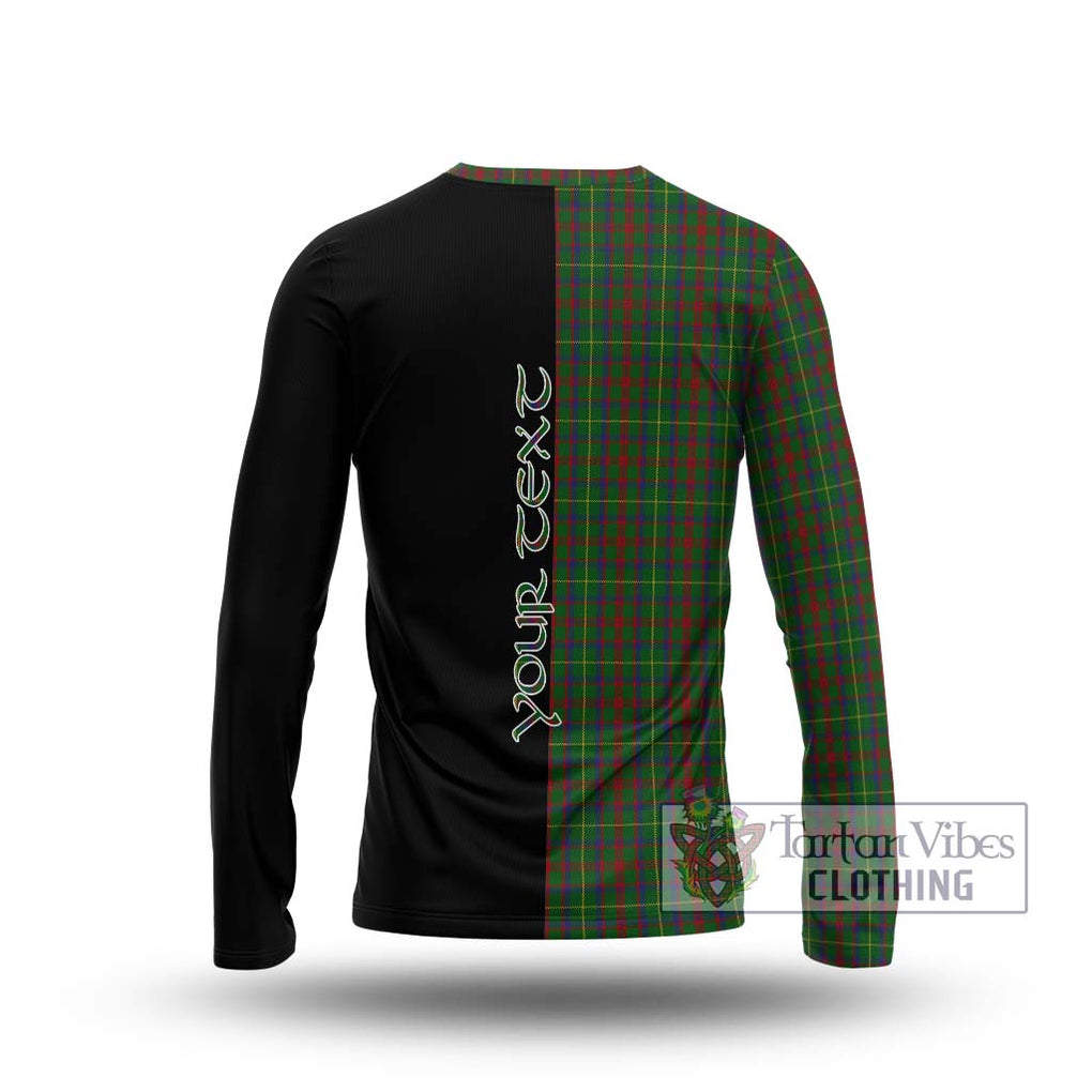 MacKintosh Hunting Tartan Long Sleeve T-Shirt with Family Crest and Half Of Me Style - Tartanvibesclothing Shop