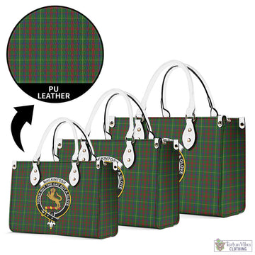 MacKintosh Hunting Tartan Luxury Leather Handbags with Family Crest