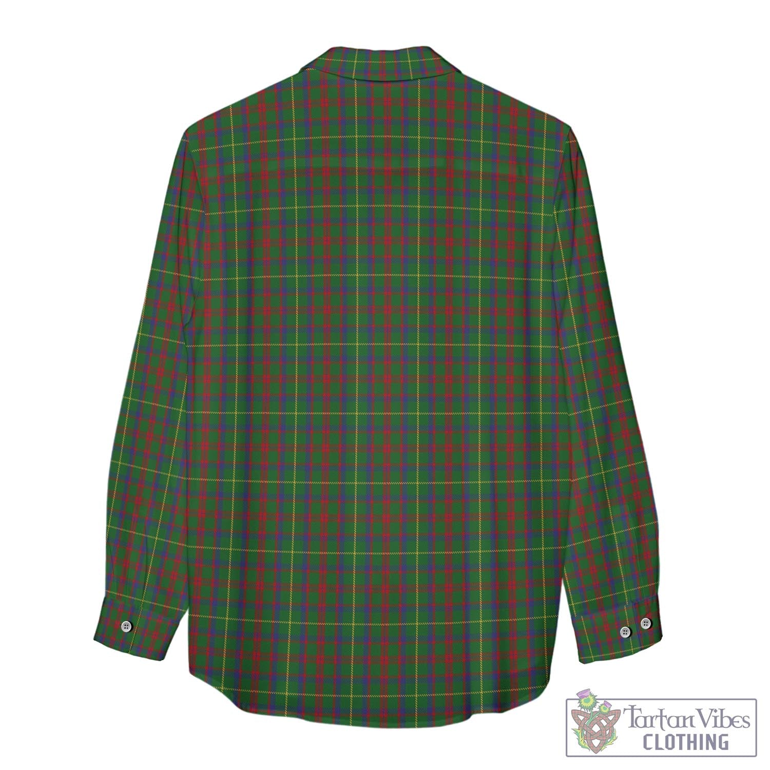 Tartan Vibes Clothing MacKintosh Hunting Tartan Womens Casual Shirt with Family Crest