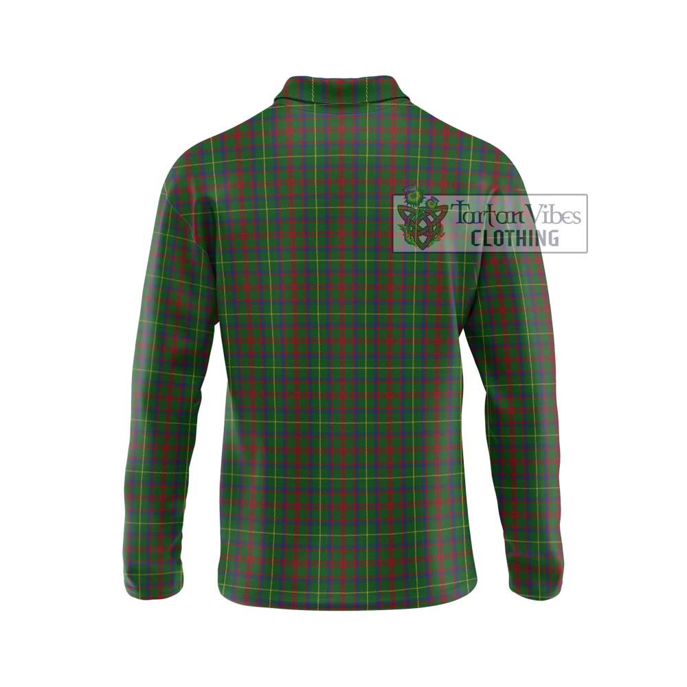 MacKintosh Hunting Tartan Long Sleeve Polo Shirt with Family Crest DNA In Me Style - Tartanvibesclothing Shop