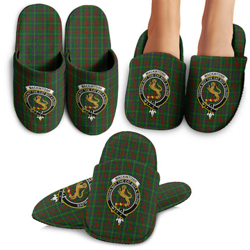 MacKintosh Hunting Tartan Home Slippers with Family Crest