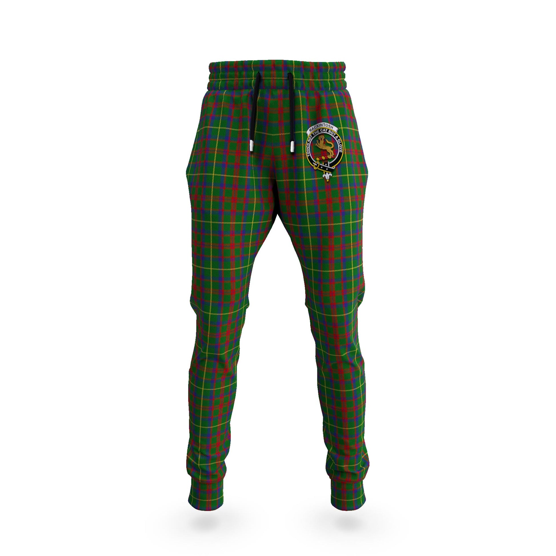 MacKintosh Hunting Tartan Joggers Pants with Family Crest 5XL - Tartan Vibes Clothing