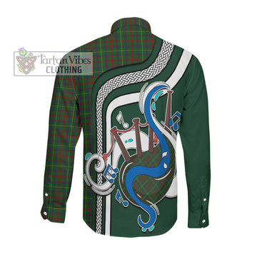 MacKintosh Hunting Tartan Long Sleeve Button Shirt with Epic Bagpipe Style