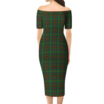 MacKintosh Hunting Tartan Off Shoulder Lady Dress