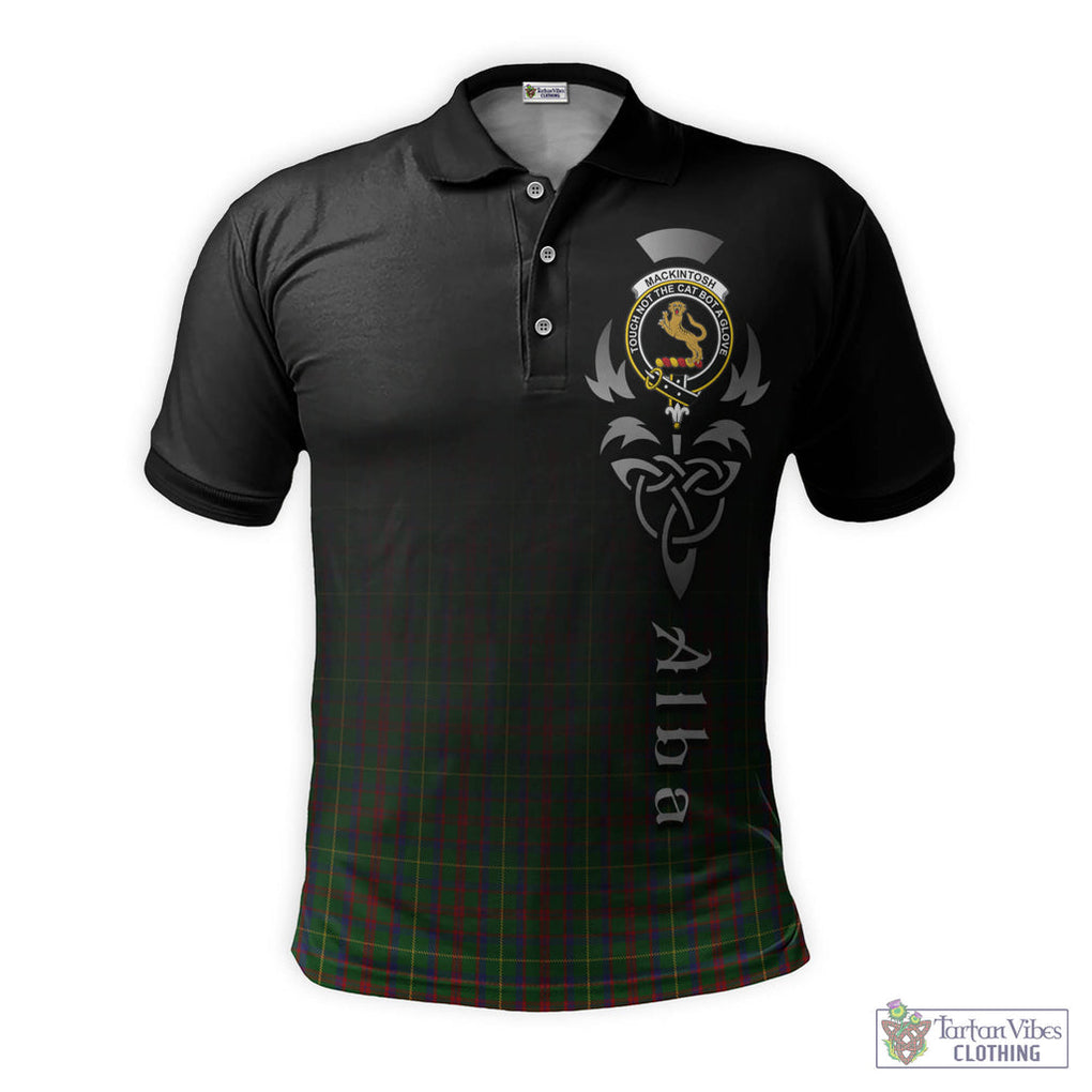 Tartan Vibes Clothing MacKintosh Hunting Tartan Polo Shirt Featuring Alba Gu Brath Family Crest Celtic Inspired