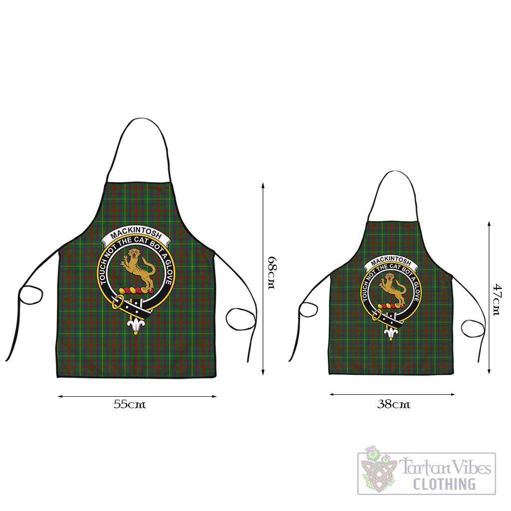 MacKintosh Hunting Tartan Apron with Family Crest Black L 55x68 cm - Tartan Vibes Clothing