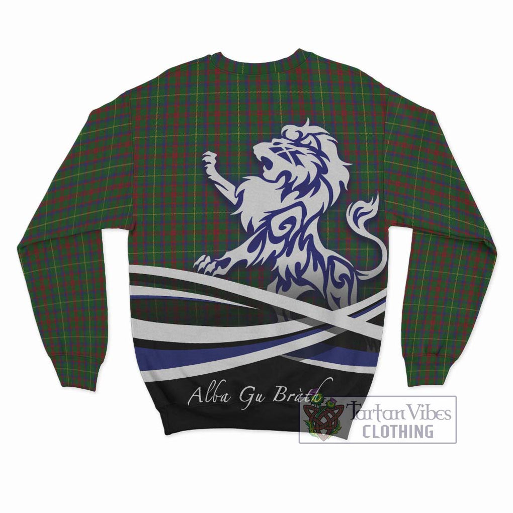 MacKintosh Hunting Tartan Sweatshirt with Alba Gu Brath Regal Lion Emblem - Tartanvibesclothing Shop