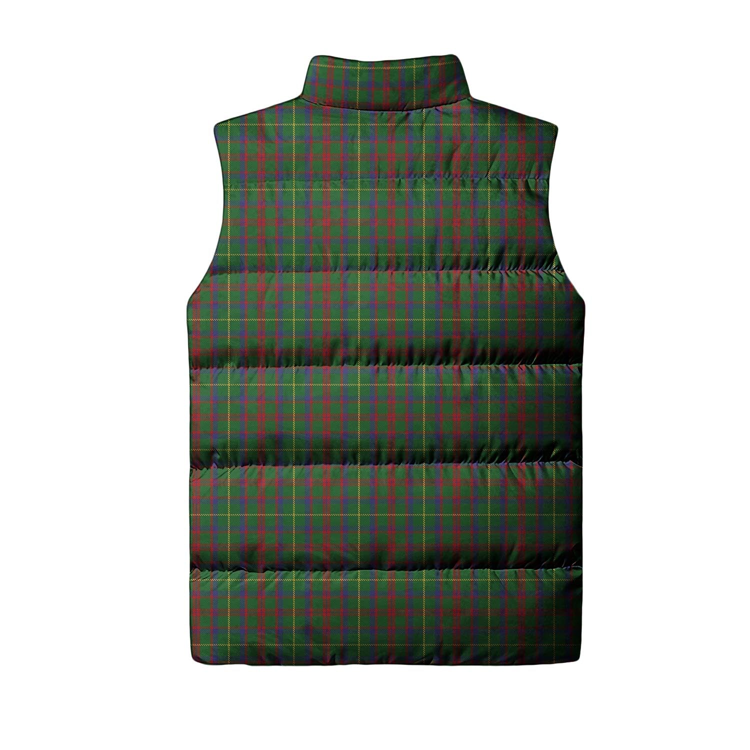 MacKintosh Hunting Tartan Sleeveless Puffer Jacket with Family Crest - Tartanvibesclothing