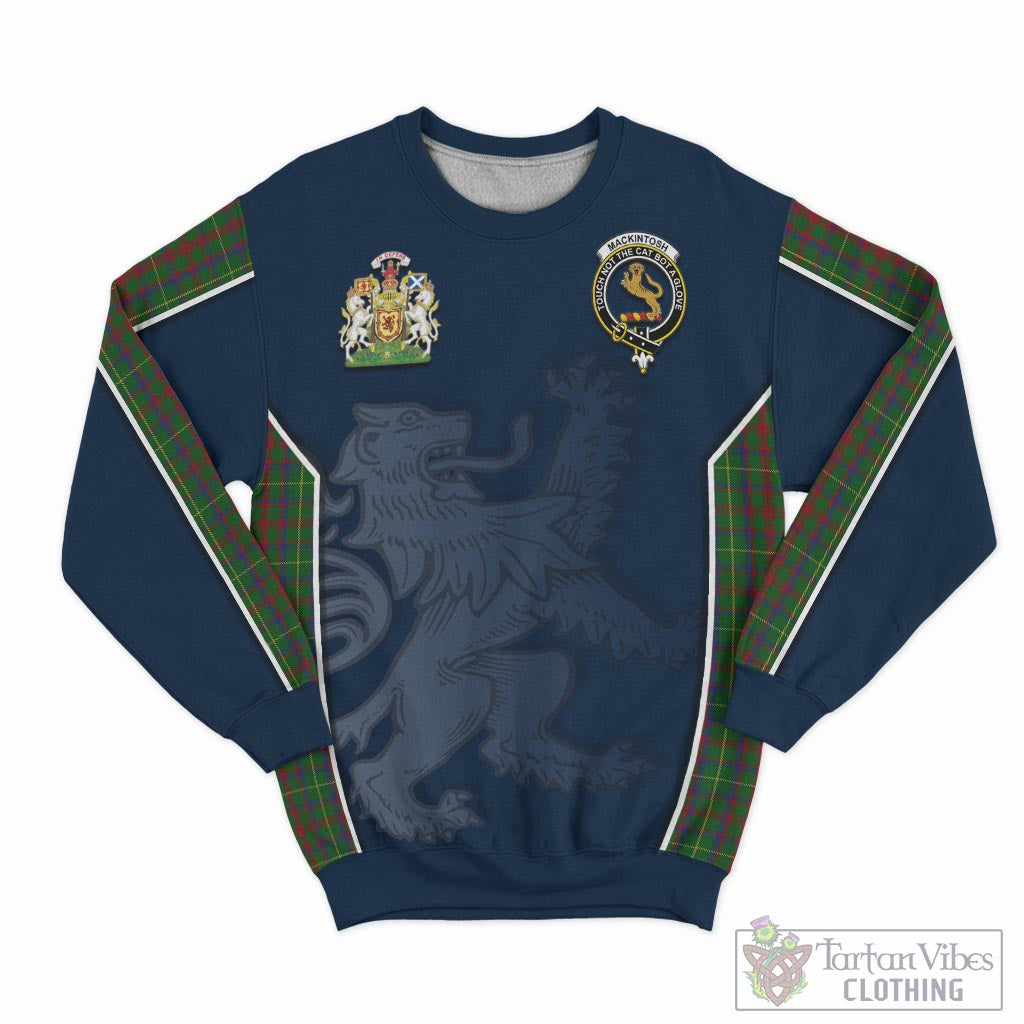 Tartan Vibes Clothing MacKintosh Hunting Tartan Sweater with Family Crest and Lion Rampant Vibes Sport Style