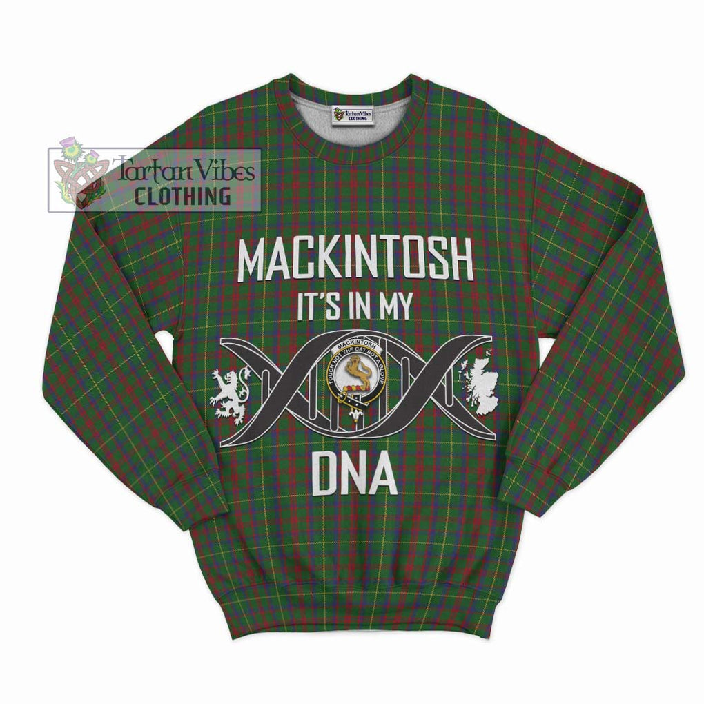 MacKintosh Hunting Tartan Sweatshirt with Family Crest DNA In Me Style - Tartanvibesclothing Shop