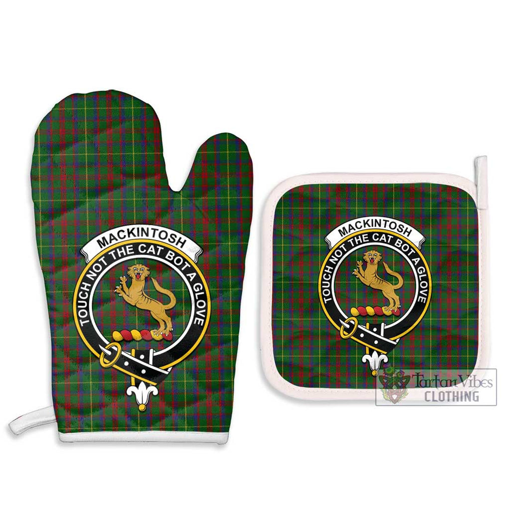 MacKintosh Hunting Tartan Combo Oven Mitt & Pot-Holder with Family Crest Combo 1 Oven Mitt & 2 Pot-Holder White - Tartan Vibes Clothing