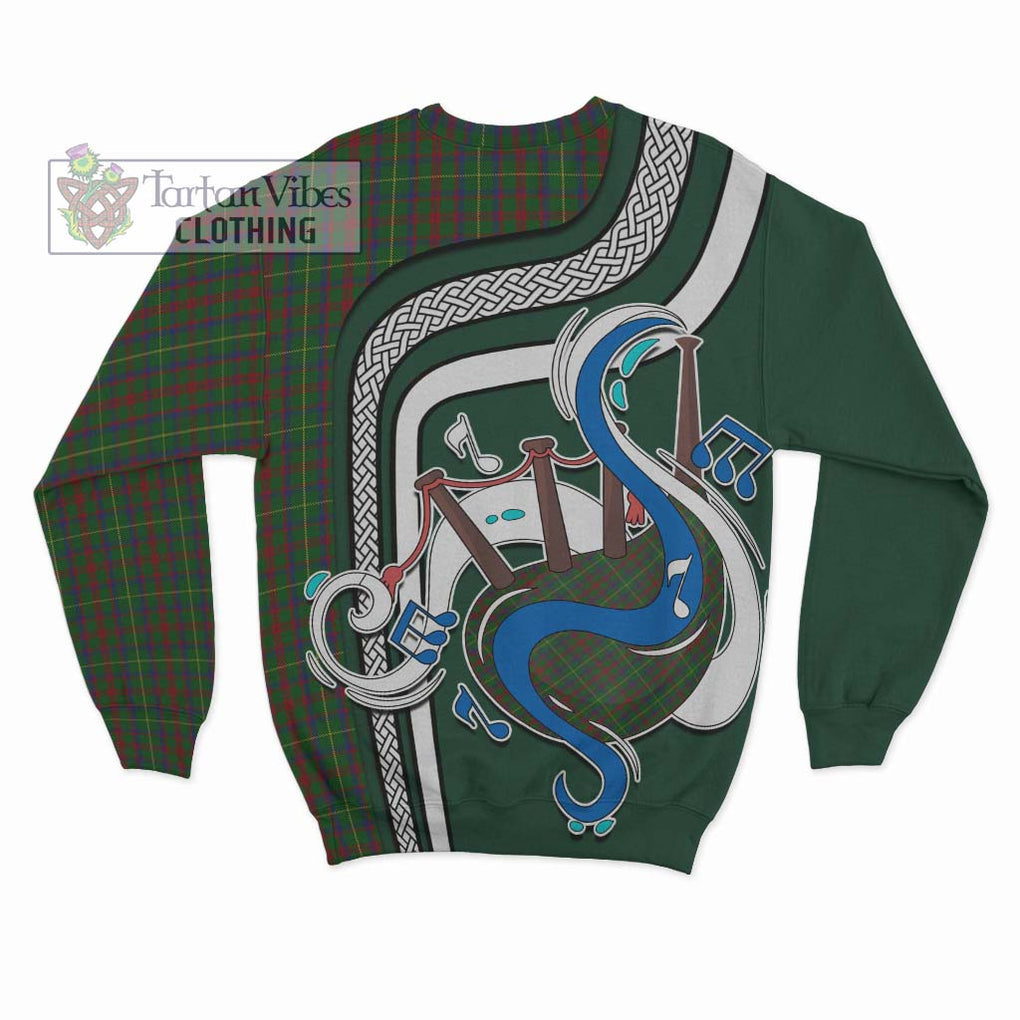 Tartan Vibes Clothing MacKintosh Hunting Tartan Sweatshirt with Epic Bagpipe Style