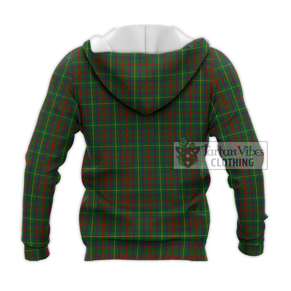 MacKintosh Hunting Tartan Knitted Hoodie with Family Crest DNA In Me Style - Tartanvibesclothing Shop