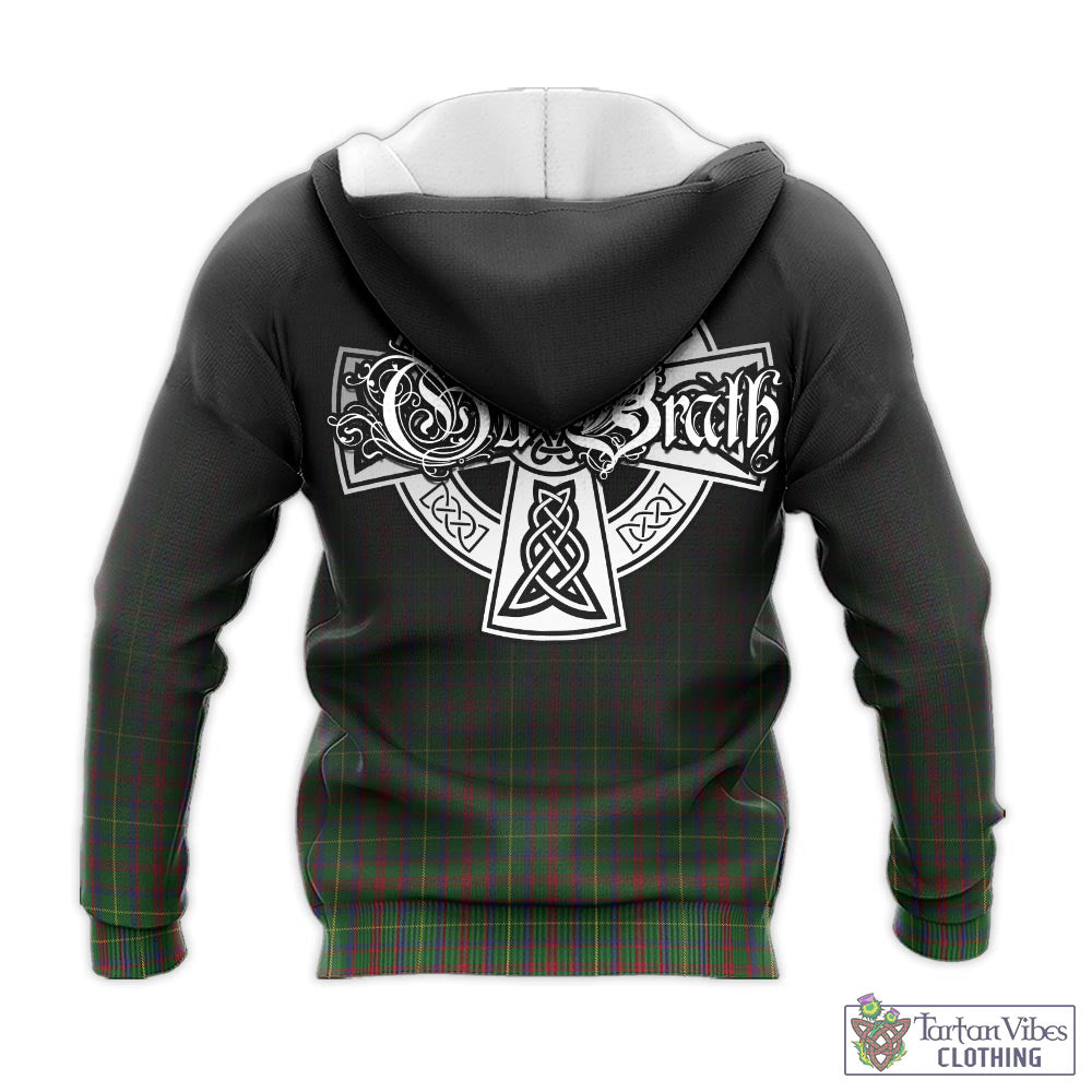 Tartan Vibes Clothing MacKintosh Hunting Tartan Knitted Hoodie Featuring Alba Gu Brath Family Crest Celtic Inspired