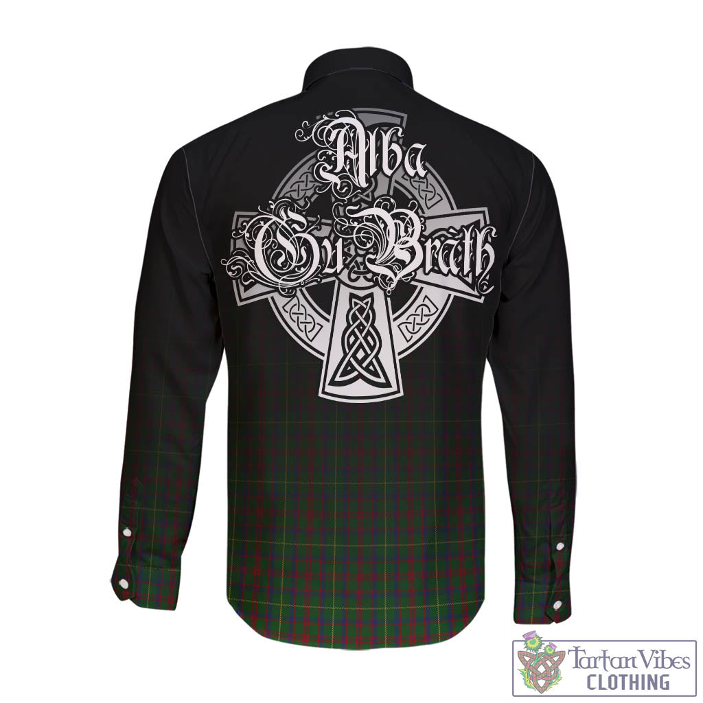 Tartan Vibes Clothing MacKintosh Hunting Tartan Long Sleeve Button Up Featuring Alba Gu Brath Family Crest Celtic Inspired