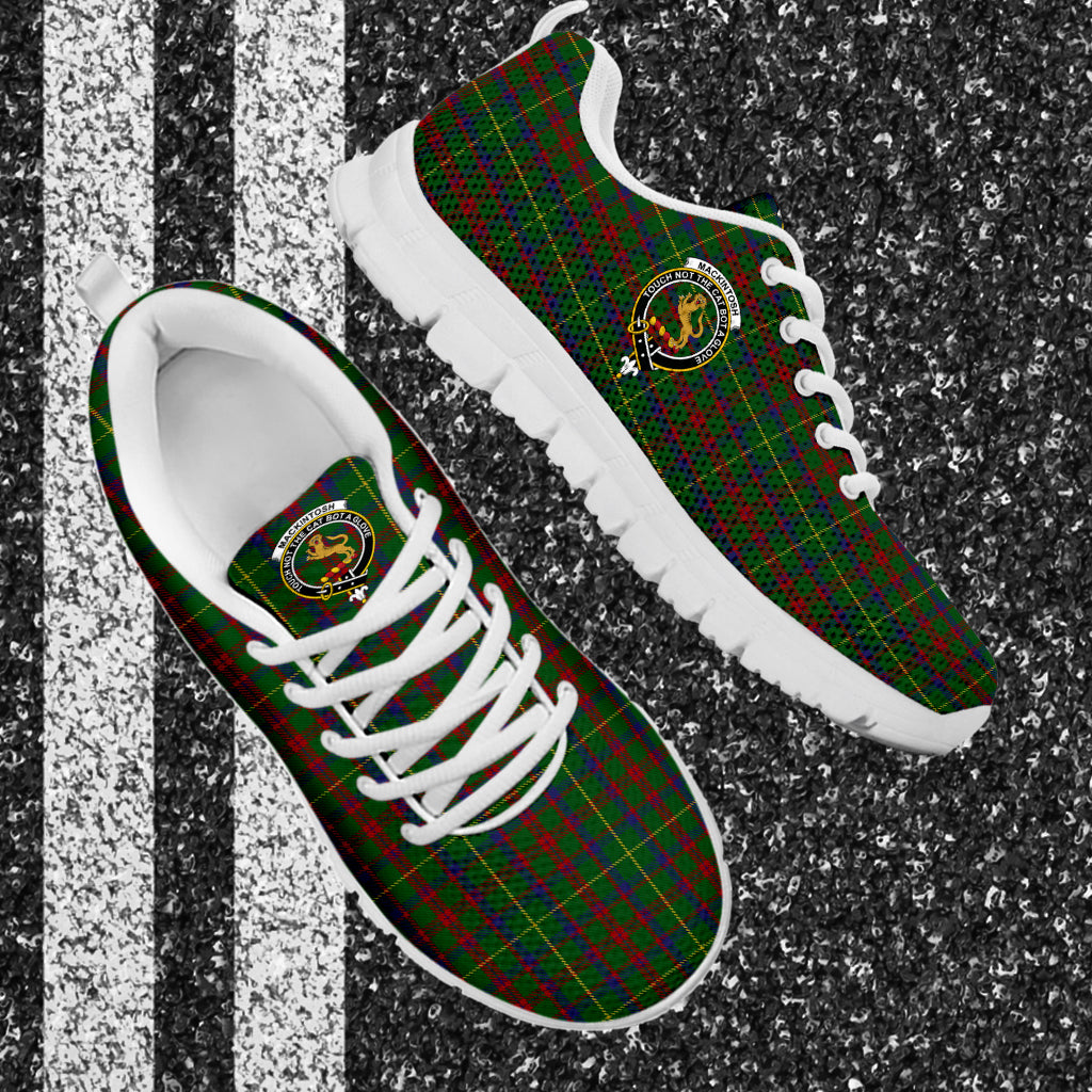 MacKintosh Hunting Tartan Sneakers with Family Crest - Tartan Vibes Clothing