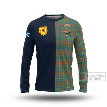 MacKintosh Hunting Ancient Tartan Long Sleeve T-Shirt Alba with Scottish Lion Royal Arm Half Style