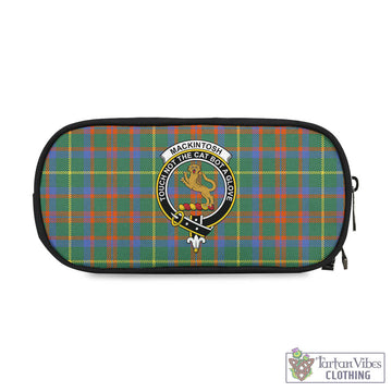 MacKintosh Hunting Ancient Tartan Pen and Pencil Case with Family Crest