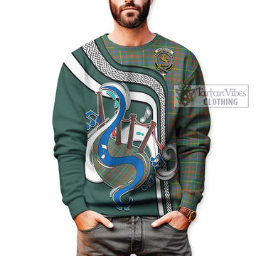 MacKintosh Hunting Ancient Tartan Sweatshirt with Epic Bagpipe Style