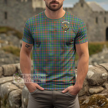 MacKintosh Hunting Ancient Tartan Cotton T-Shirt with Family Crest