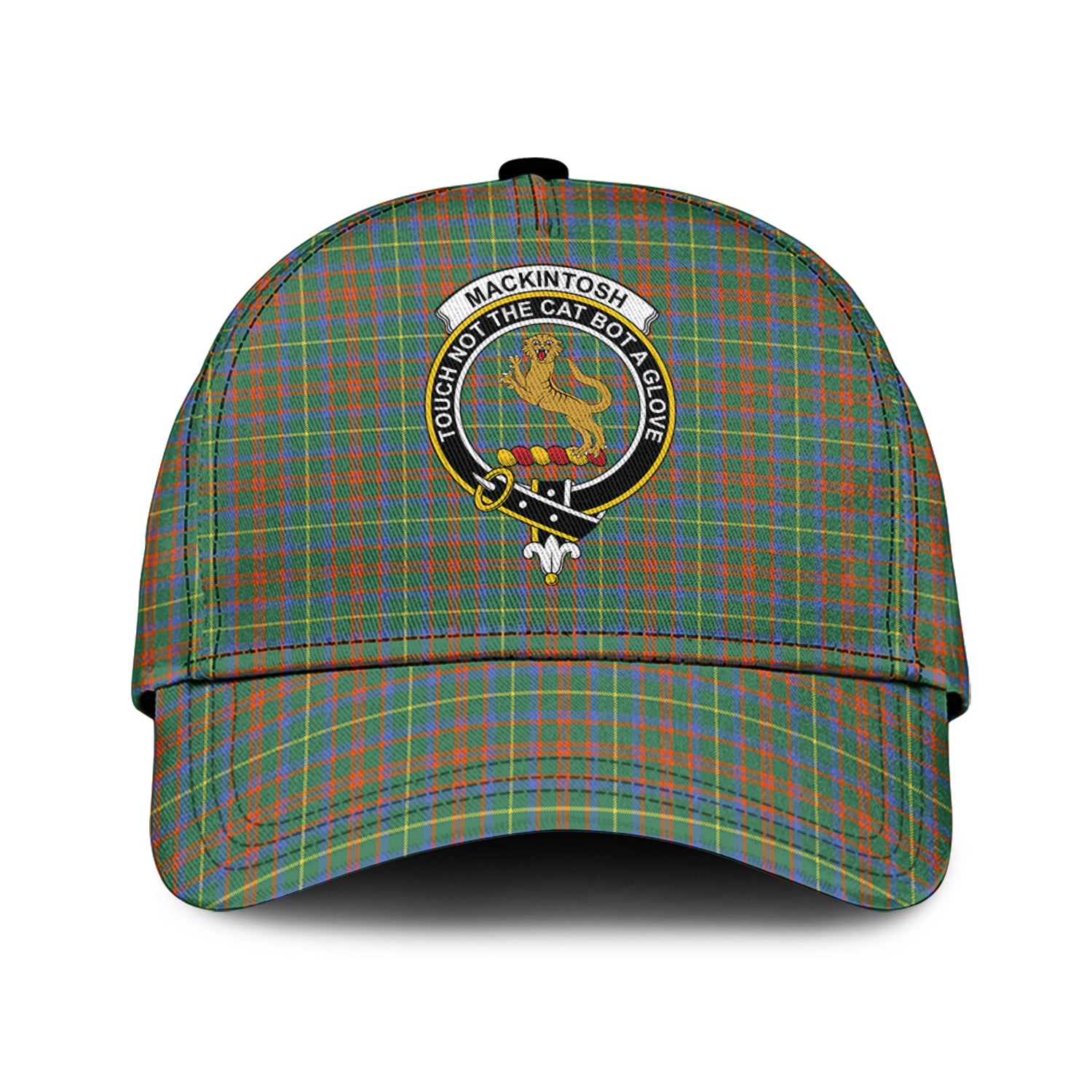 MacKintosh Hunting Ancient Tartan Classic Cap with Family Crest Classic Cap Universal Fit - Tartan Vibes Clothing