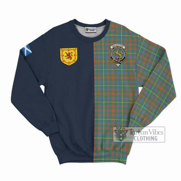 MacKintosh Hunting Ancient Tartan Sweatshirt Alba with Scottish Lion Royal Arm Half Style