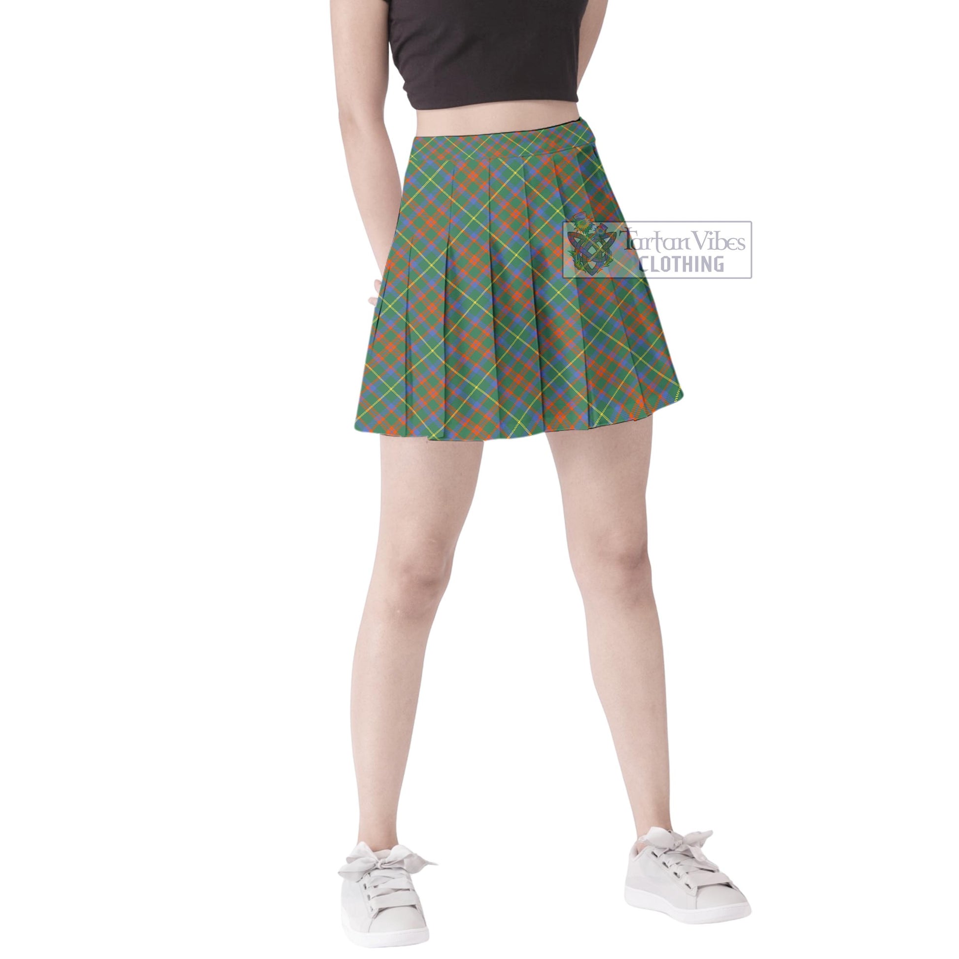 Tartan Vibes Clothing MacKintosh Hunting Ancient Tartan Women's Plated Mini Skirt