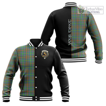 MacKintosh Hunting Ancient Tartan Baseball Jacket with Family Crest and Half Of Me Style