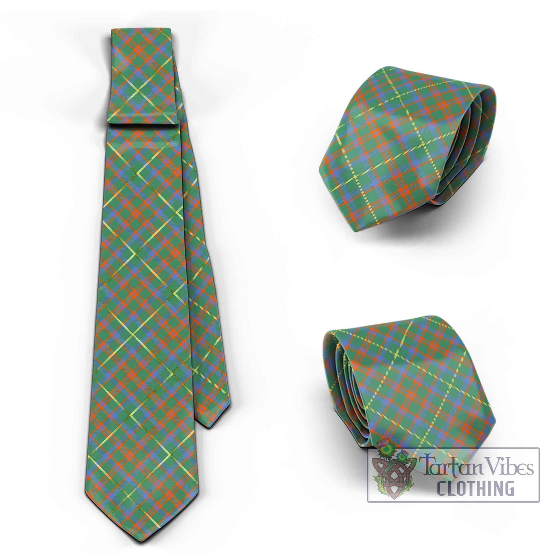 Tartan Vibes Clothing MacKintosh Hunting Ancient Tartan Classic Necktie Cross Style