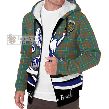 MacKintosh Hunting Ancient Tartan Sherpa Hoodie with Alba Gu Brath Regal Lion Emblem