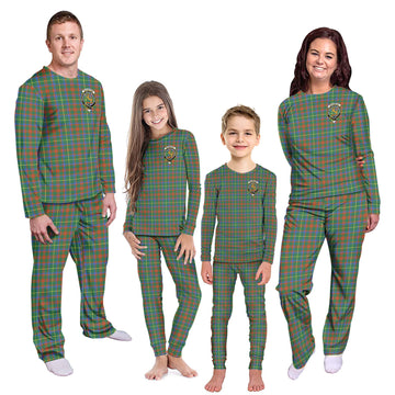 MacKintosh Hunting Ancient Tartan Pajamas Family Set with Family Crest