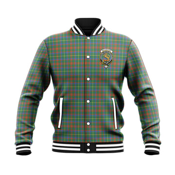 MacKintosh Hunting Ancient Tartan Baseball Jacket with Family Crest