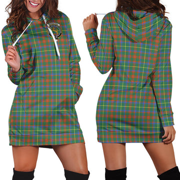 MacKintosh Hunting Ancient Tartan Hoodie Dress with Family Crest