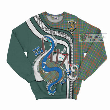 MacKintosh Hunting Ancient Tartan Sweatshirt with Epic Bagpipe Style